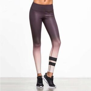 ALO Yoga Ombre Leggings in Brown and Cream
